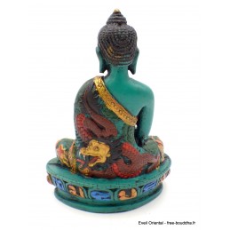 Statuette Bouddha en méditation résine verte