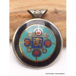 Bijou tibétain pendentif réversible double Dorjé Bijoux tibetains bouddhistes 6284.1
