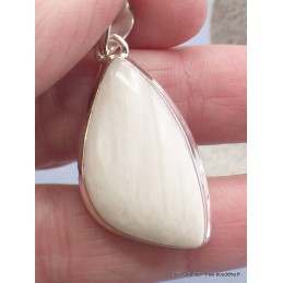 Pendentif Scolecite blanche asymétrique Pendentifs pierres naturelles AW39.1