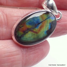 Pendentif Labradorite Spectrolite aurores boréales 