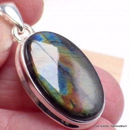 Pendentif Labradorite Spectrolite aurores boréales 