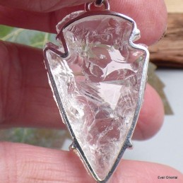 Pendentif Quartz Lémurien serti griffes Bijoux en Quartz Lémurien KC21.4