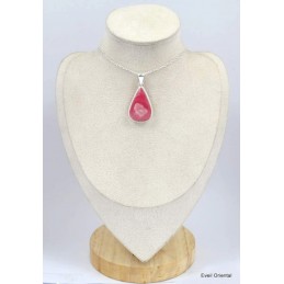 Pendentif goutte Rhodochrosite gel qualité AAA Bijoux en Rhodochrosite KC25