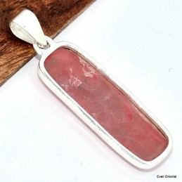 Pendentif rectangulaire allongé Rhodochrosite gel 