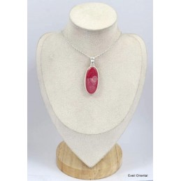 Grand Pendentif  oval Rhodochrosite gel 