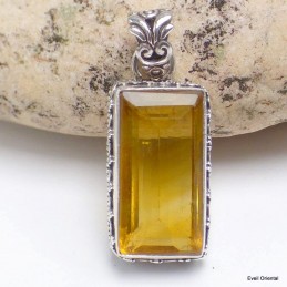 Pendentif Fluorite Jaune style ancien 