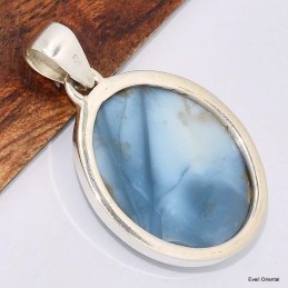 Pendentif Opale bleue Owyhee forme goutte 