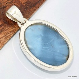 Pendentif Opale Owyhee ovale bleu foncé 