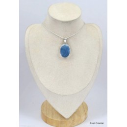 Pendentif Opale Owyhee ovale bleu foncé 