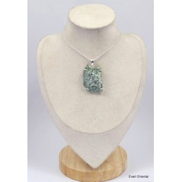 Gros pendentif Actinolite verte Smaragdite 