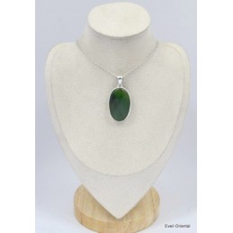 Pendentif Jade Néphrite oval Pendentifs pierres naturelles KC48.1