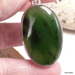 Pendentif Jade Néphrite oval Pendentifs pierres naturelles KC48.1