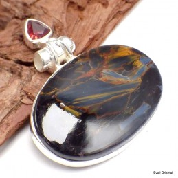 Somptueux pendentif Pietersite et Grenat 