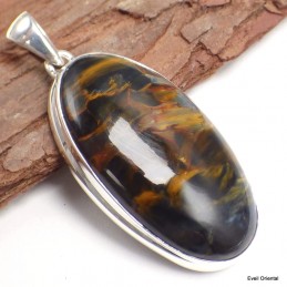 Flamboyant pendentif argent et Pietersite 