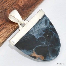 Pendentif Pietersite semi-oval et grenat 