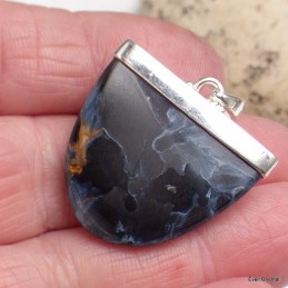 Pendentif Pietersite semi-oval et grenat 