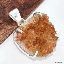 Pendentif citrine naturelle druze 