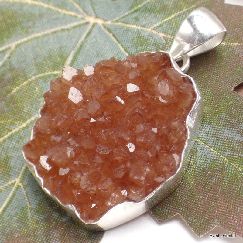 Pendentif Citrine veritable naturelle druze 