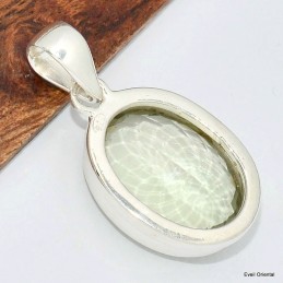 Pendentif pierre Améthyste verte facettée Pendentifs pierres naturelles KC64.1