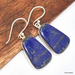 Boucles d'oreilles Lapis lazuli forme trapèze 