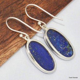 Boucles d'oreilles Lapis lazuli ovales 