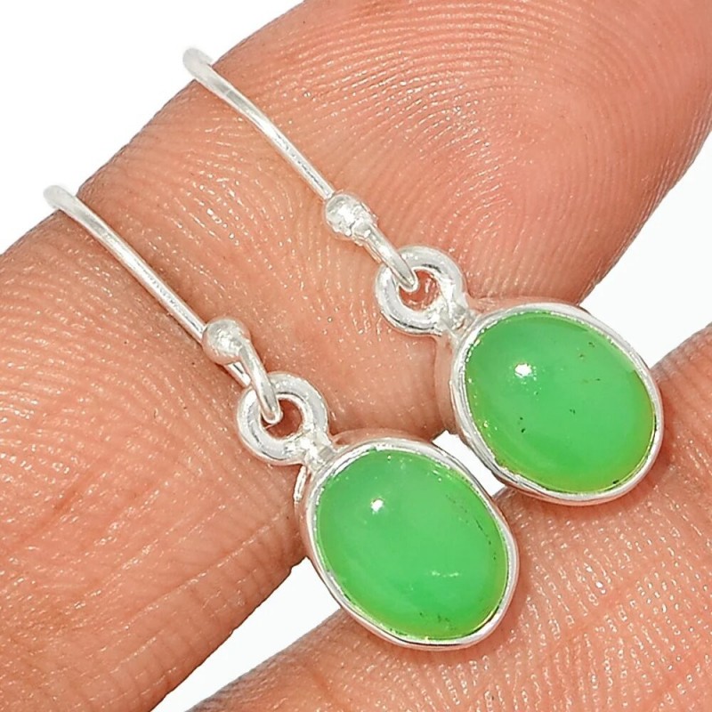 Boucles d'oreilles Chrysoprase  