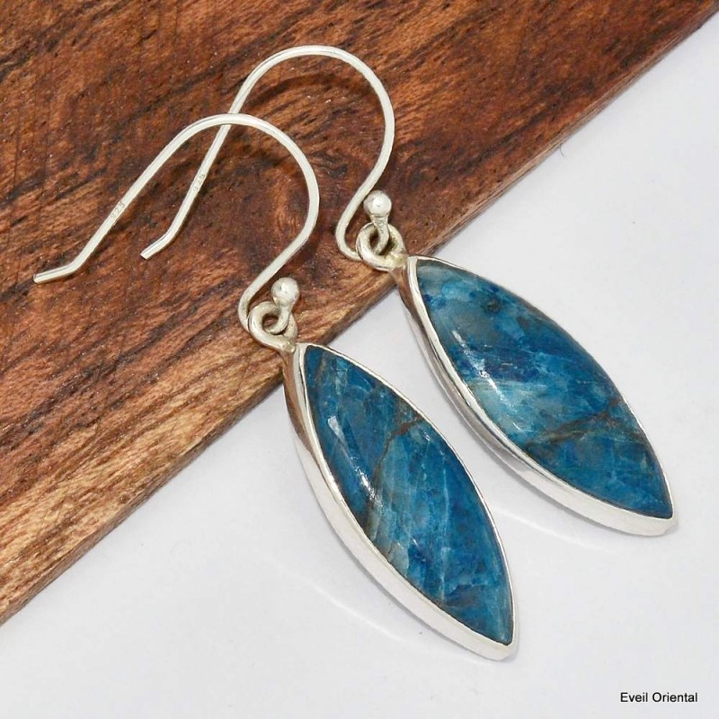 Boucles d'oreilles marquise en Shattuckite 