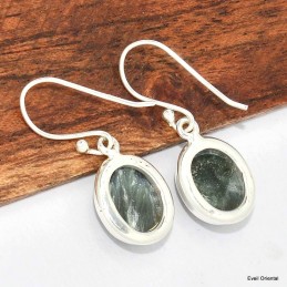 Boucles d'oreilles ovales Seraphinite 