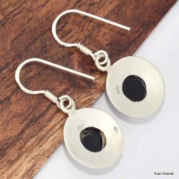 Boucles d'oreilles batônnets en Onyx noir 