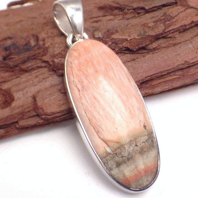 Pendentif Célestobarite long oval Bijoux en Célestobarite AW11.1