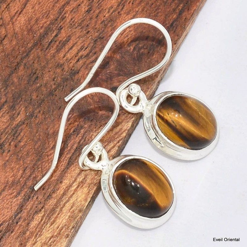 Boucles d'oreilles Oeil de Tigre 