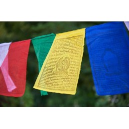 Drapeaux de prières tibétains x 10 Petit modèle Qualité supérieure Drapeaux tibétains DRATPM1