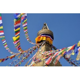 Drapeaux tibétains divinités bouddhistes x 10 très grand modèle Drapeaux tibétains DRATGM1