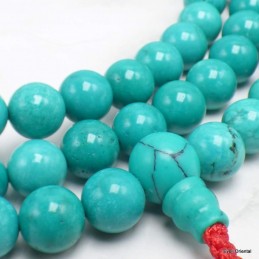 Mala tibétain Authentique Turquoise très haute qualité 