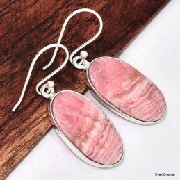 Boucles d'oreilles Rhodochrosite ovales 