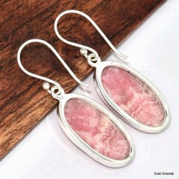 Boucles d'oreilles Rhodochrosite ovales 