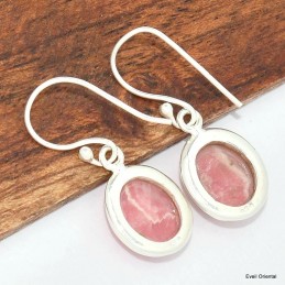 Boucles d'oreilles ovales en Rhodochrosite 