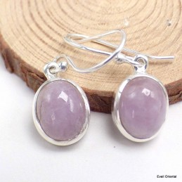 Boucles d'oreilles ovales Kunzite 