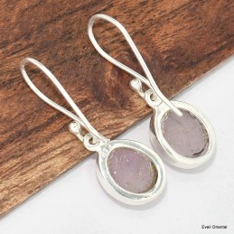 Boucles d'oreilles ovales Kunzite 