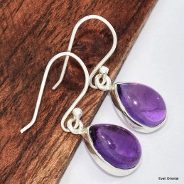 Boucles d'oreilles Améthyste véritable 