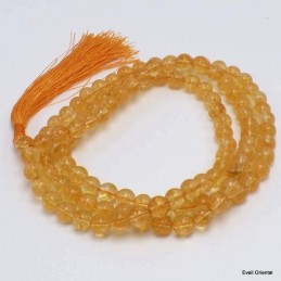 Collier mala tibétain en Citrine 