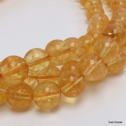 Collier mala tibétain en Citrine 