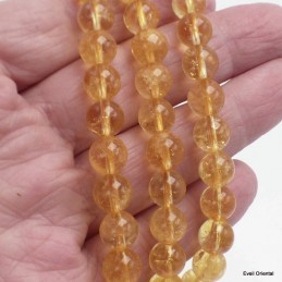 Collier mala tibétain en Citrine 