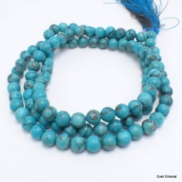 Collier mala tibétain en Turquoise Africaine Mala tibétain 108 perles MADP51