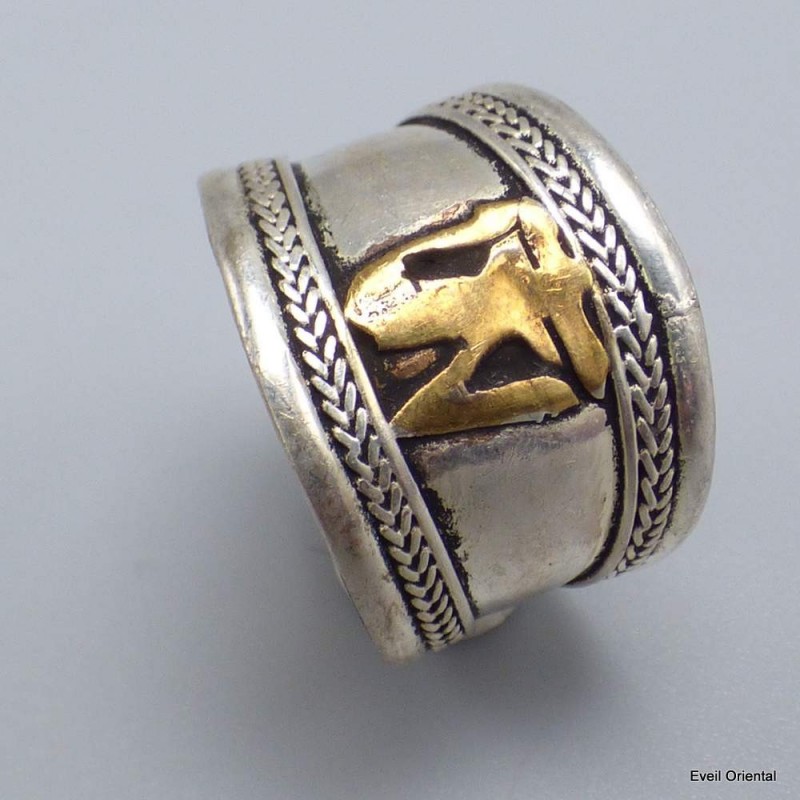 Bague tibétaine Symbole Om Bagues tibétaines bouddhistes BT12