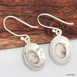 Boucles d'oreilles ovales en Cinabre 