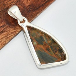 Pendentif asymétrique en Pietersite fauve Pendentifs pierres naturelles KC120.3