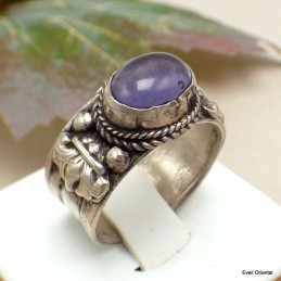 Bague tibétaine AMETHYSTE 55/62+ Bagues tibétaines bouddhistes ref 4666.12