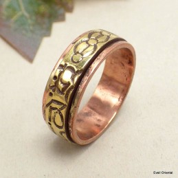 Bague tibétaine tournante Mantra Bagues tibétaines bouddhistes REF 4185