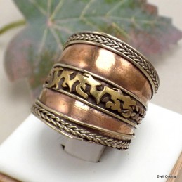 Bague bouddhiste Mantra de Chenrezi 55/62 Bagues tibétaines bouddhistes BT52